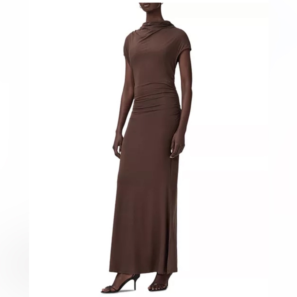 NWT! AllSaints Selena Maxi Dress with Sleek Ruched Waist